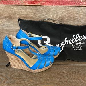 Seychelles wedge sandals with shoe bag